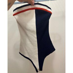 Fashion Nova ribbed knit bodysuit, size XS